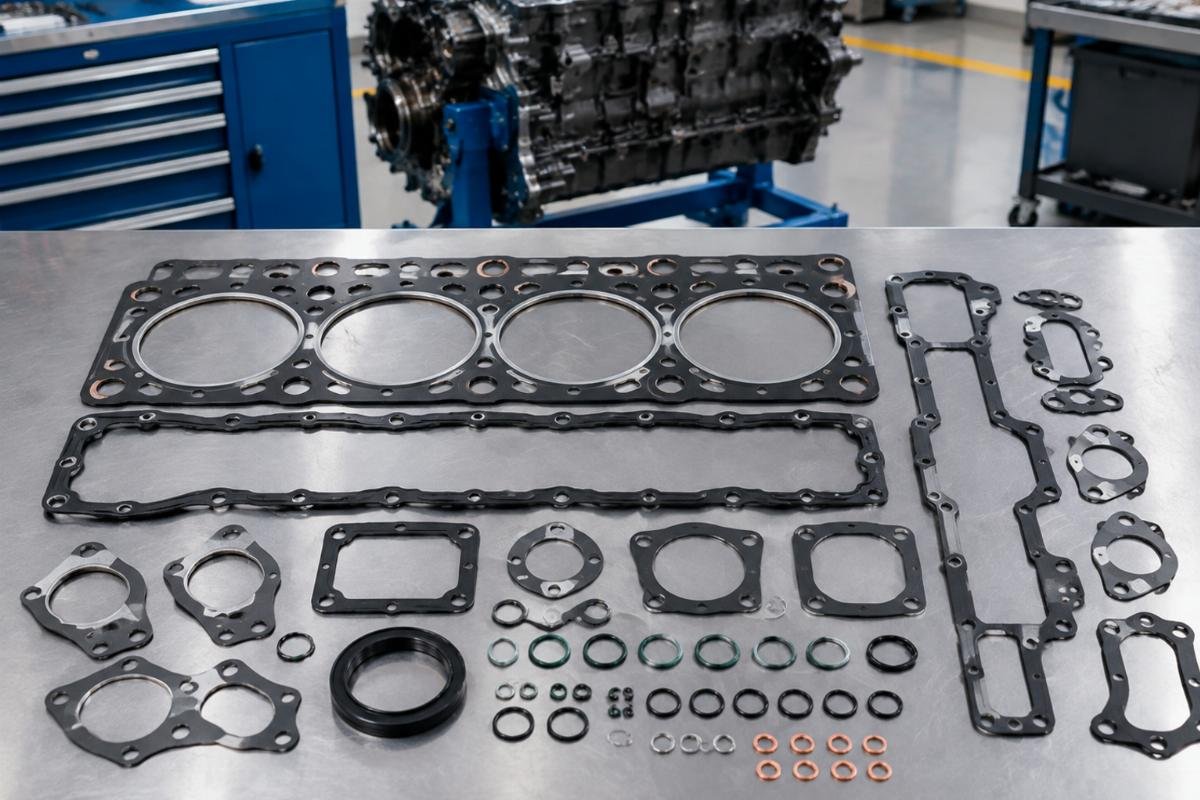 Cummins QSF3.8 Upper Lower Gasket Kit engine overhaul rebuild upper and lower set layout