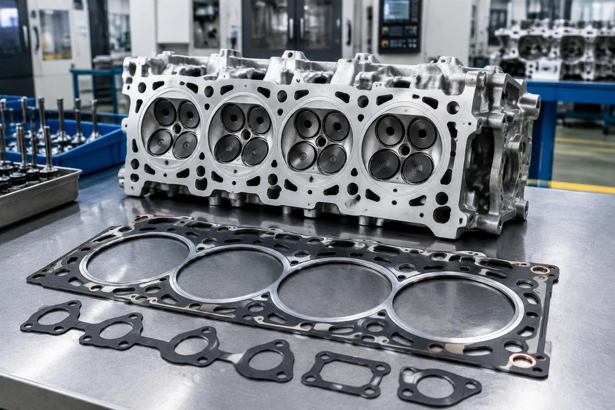 D902 cylinder head gasket kit mating surface and port layout