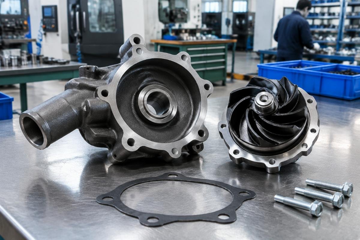 Water pump CH12859 housing and impeller assembly for Yanmar 3T80-J engine overhaul rebuild
