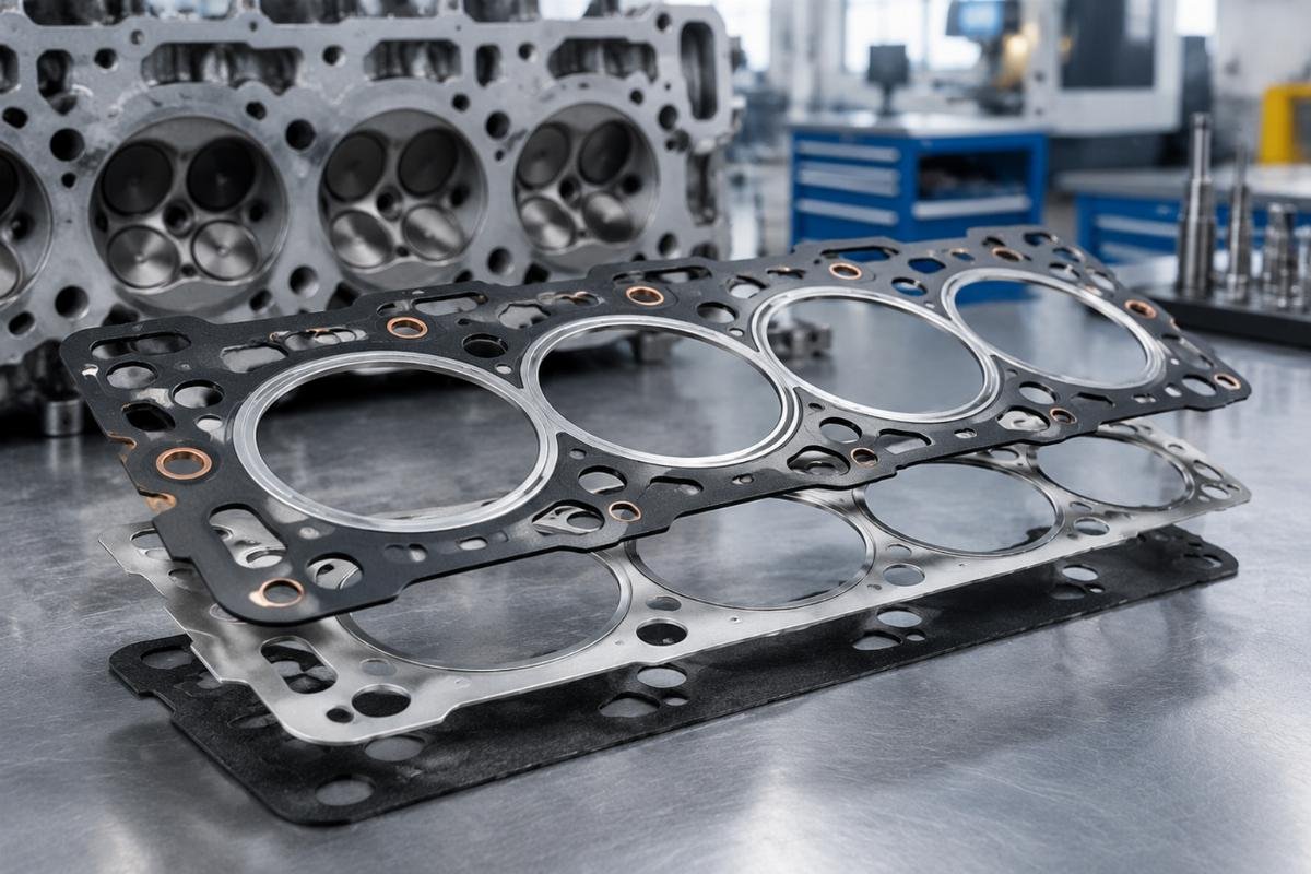 Yanmar 3TNV80 MLS head gasket three-layer construction detail